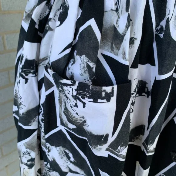 Vintage 1980’s The King Elvis Presley Photoprint Cotton Custom DRESS 1950s Style